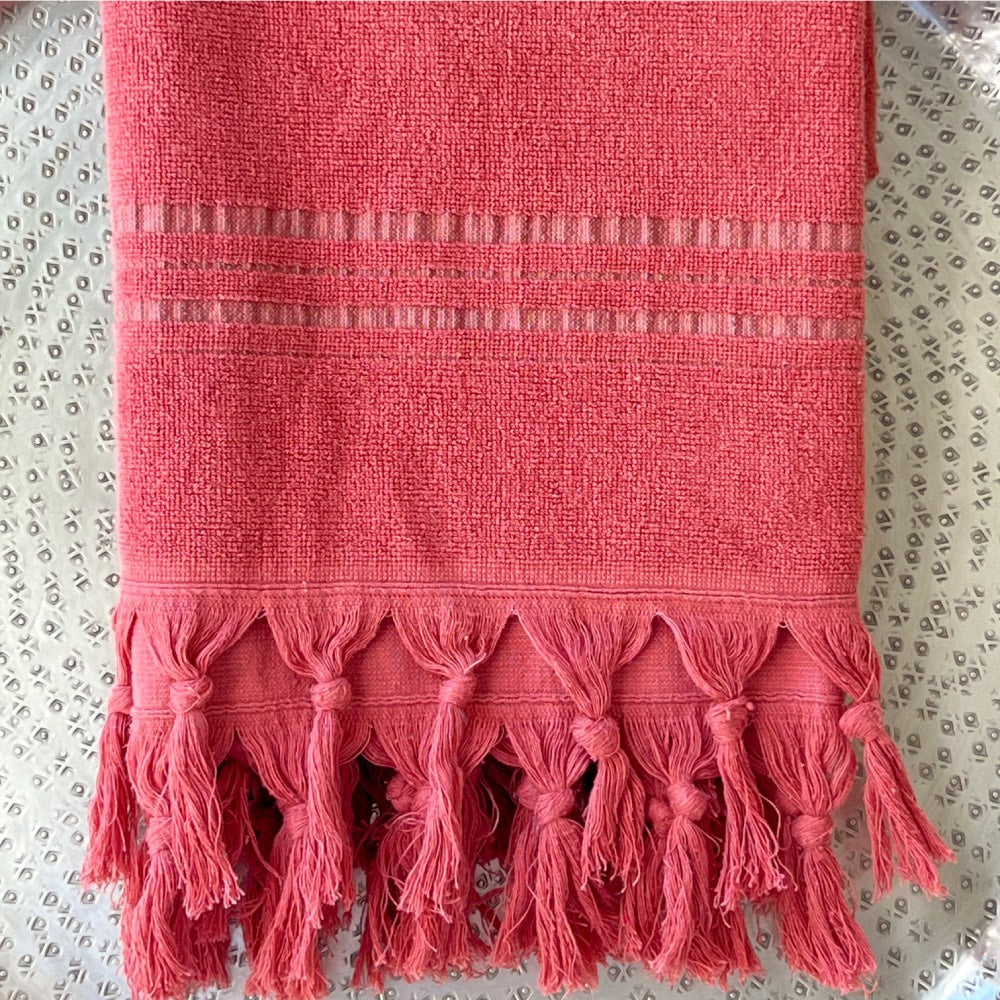Hamamtuch Frottee / Hamamtuch Bio kirschrot