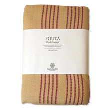 Laden Sie das Bild in den Galerie-Viewer, Hamamtuch Bio-Baumwolle Sand dunkelrot