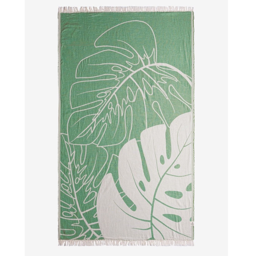 Hamamtuch Monstera vorgewaschen