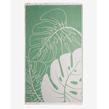 Laden Sie das Bild in den Galerie-Viewer, Hamamtuch Monstera vorgewaschen