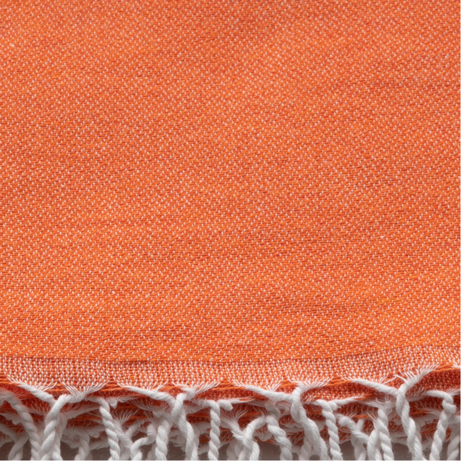 Hamamtuch Neon orange aus recycelter Baumwolle