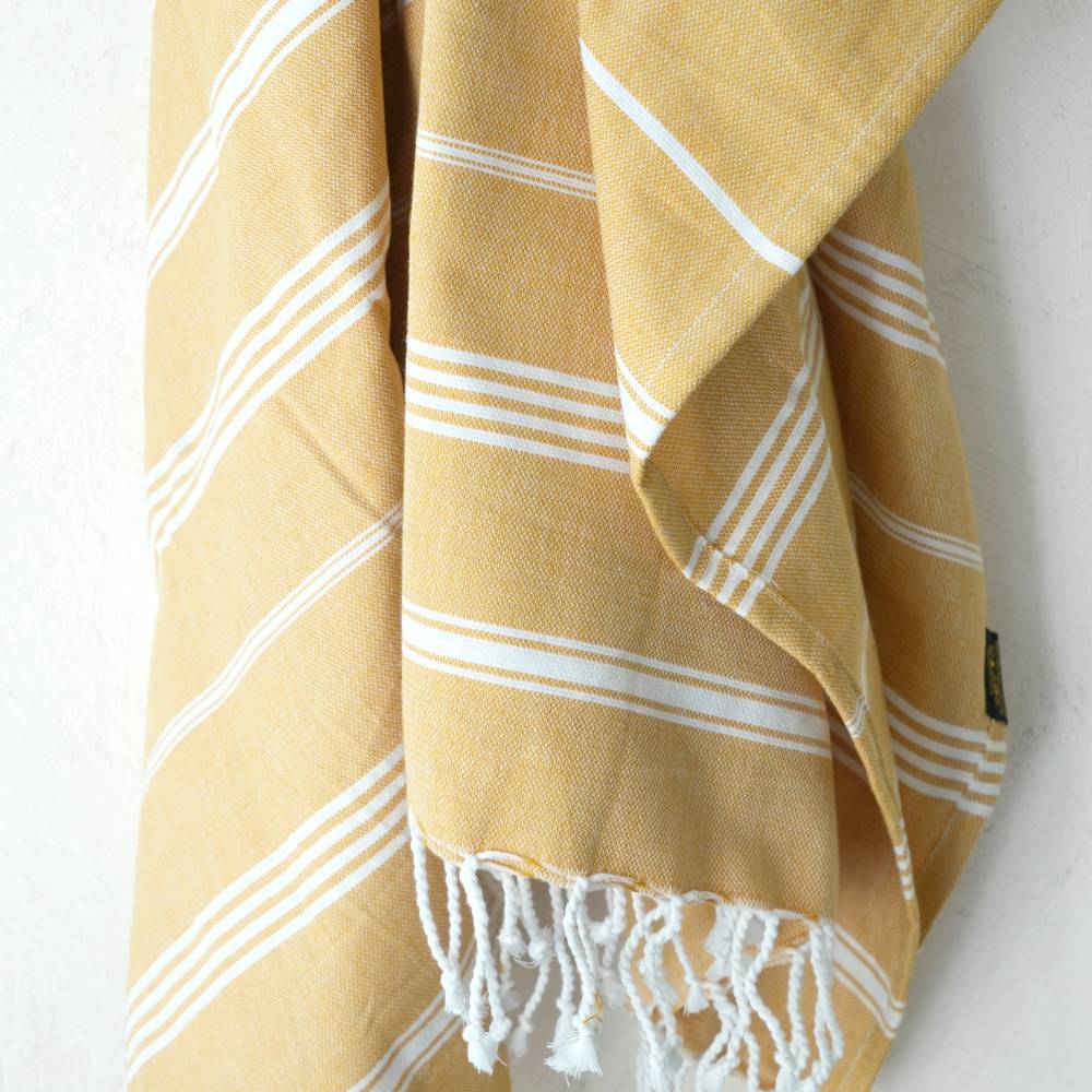 Hamamtuch Bio-Baumwolle "Fouta Hammam" gelb