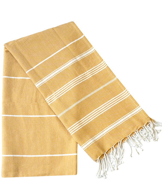 Hamamtuch Bio-Baumwolle "Fouta Hammam" gelb