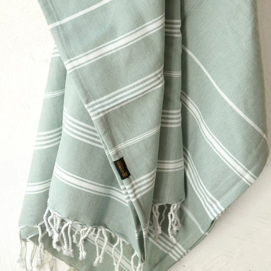 Hamamtuch Bio-Baumwolle "Fouta Hammam" hellgrün