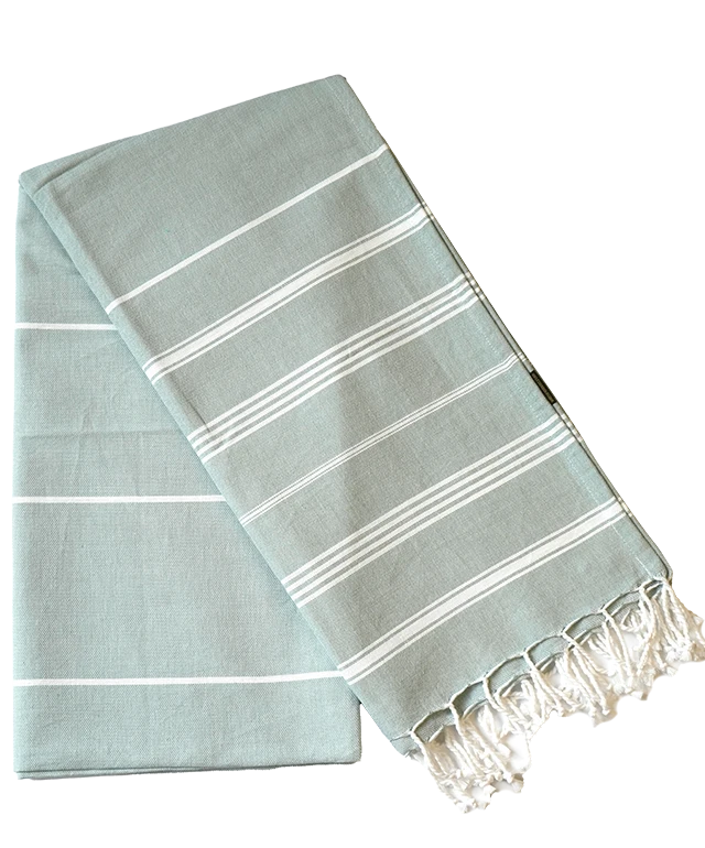 Hamamtuch Bio-Baumwolle "Fouta Hammam" hellgrün