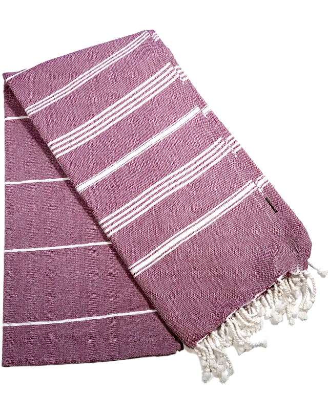 Hamamtuch Bio-Baumwolle Fouta Hammam Violett