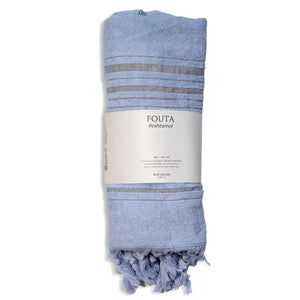 Hamamtuch Frottee / Hamamtuch Bio hellblau