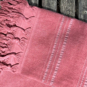 Hamamtuch Frottee / Hamamtuch Bio kirschrot