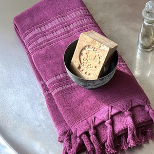 Hamamtuch Frottee / Hamamtuch Bio violett
