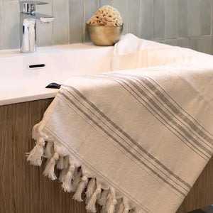 Hamamtuch Frottee / Hamamtuch Bio weiß