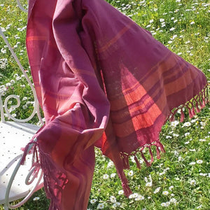 Hamamtuch Bio-Baumwolle Garden fuchsia