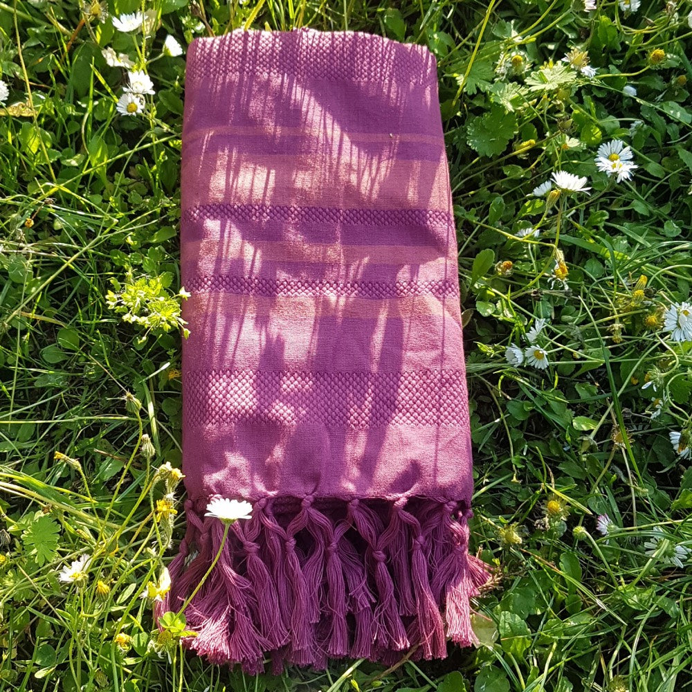 Hamamtuch Bio-Baumwolle Garden fuchsia
