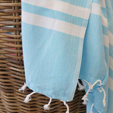 Download the image in the gallery viewer, Hamam cloth Mavi handwoven - turquoise - Hamamista