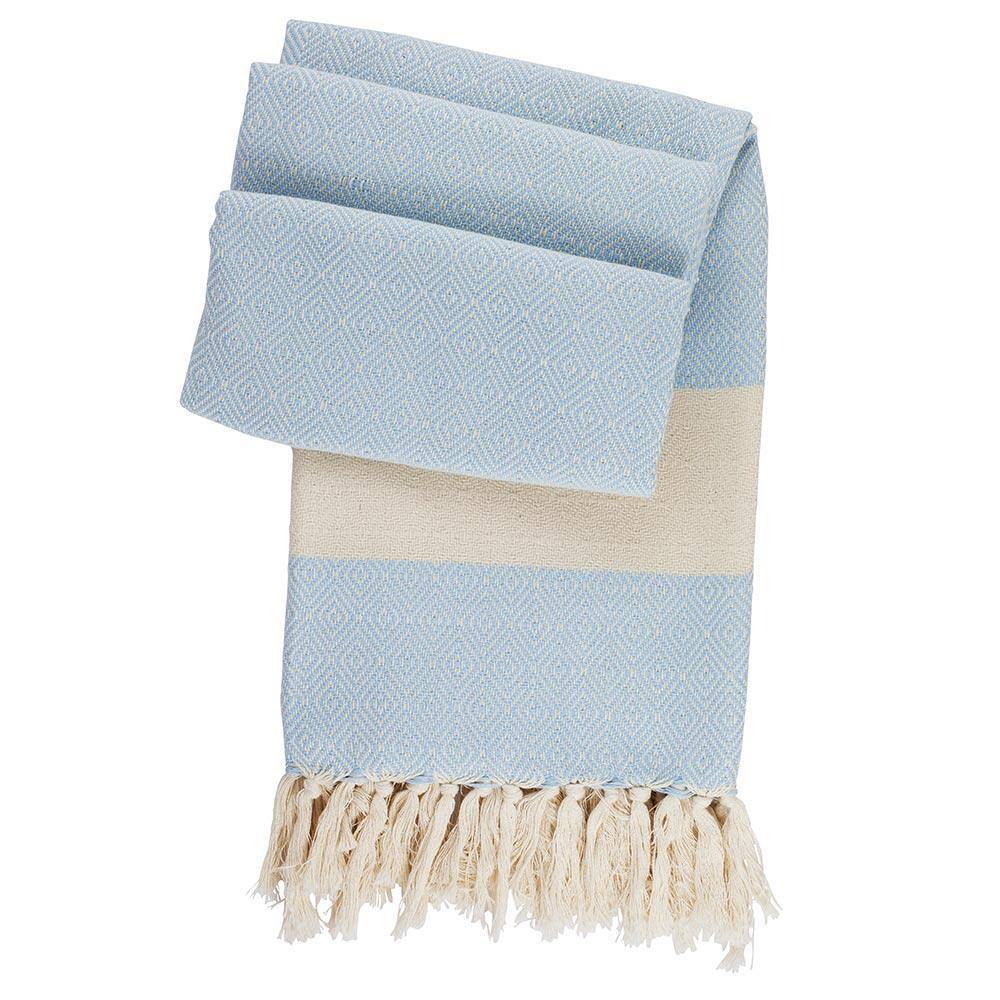 Hamamtuch Charlotte hellblau - handgewebt - Hamamista