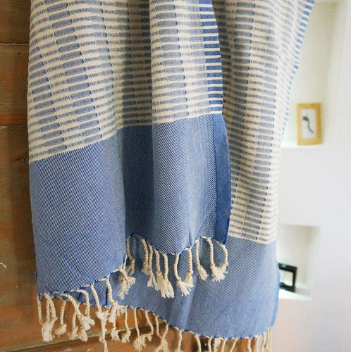 Hamam cloth Claude blue - handwoven - Hamamista