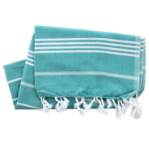 Peskir Ellen petrol - handwoven / hammam towel XS