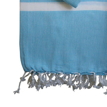 Download the image in the gallery viewer, Hamam cloth Mavi handwoven - turquoise - Hamamista