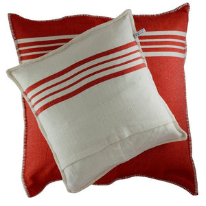 Kissen Leyla rot 45 x 45 cm - handgewebt und vorgewaschen - Hamamista