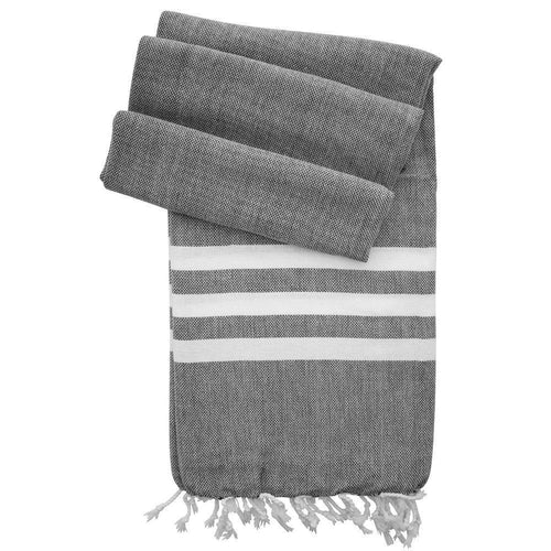 Hamam towel Mavi handwoven - black - Hamamista