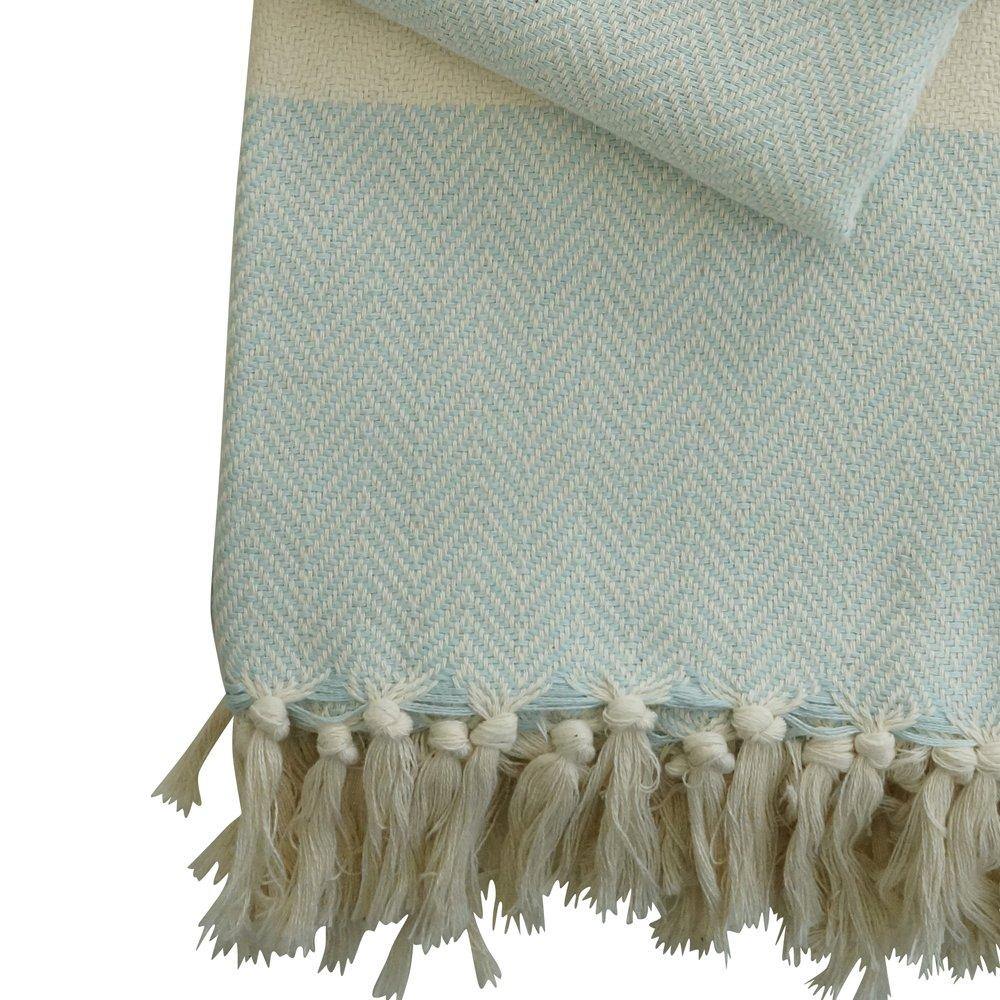 Hamamtuch Charles mint - handgewebt - Hamamista