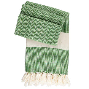 Hamam cloth Charles hand-woven - olive green - Hamamista