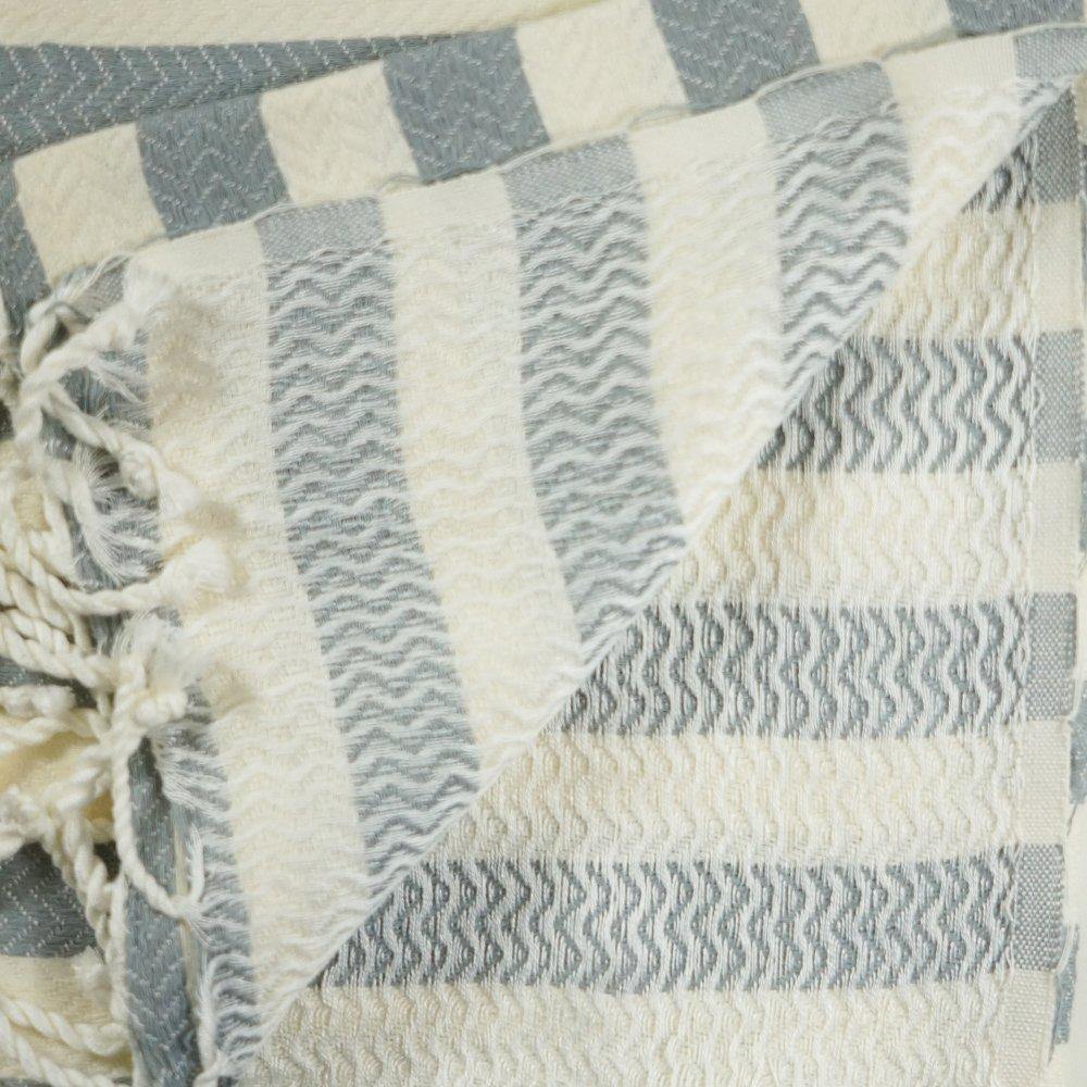 Hamamtuch Joanna grau - handgewebt - SALE - Hamamista