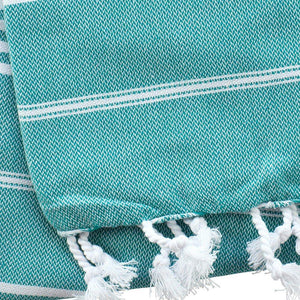 Peskir Ellen petrol - handwoven / hammam towel XS