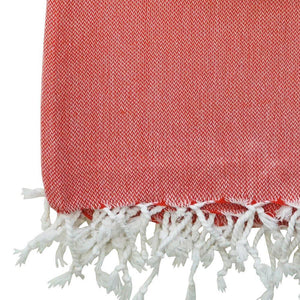 Hamam towel extra long Ellen handwoven - red - Hamamista