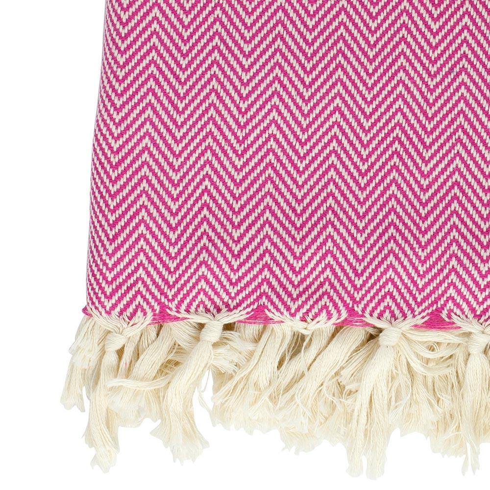 Hamamtuch Charles pink / fuchsia - handgewebt - Hamamista