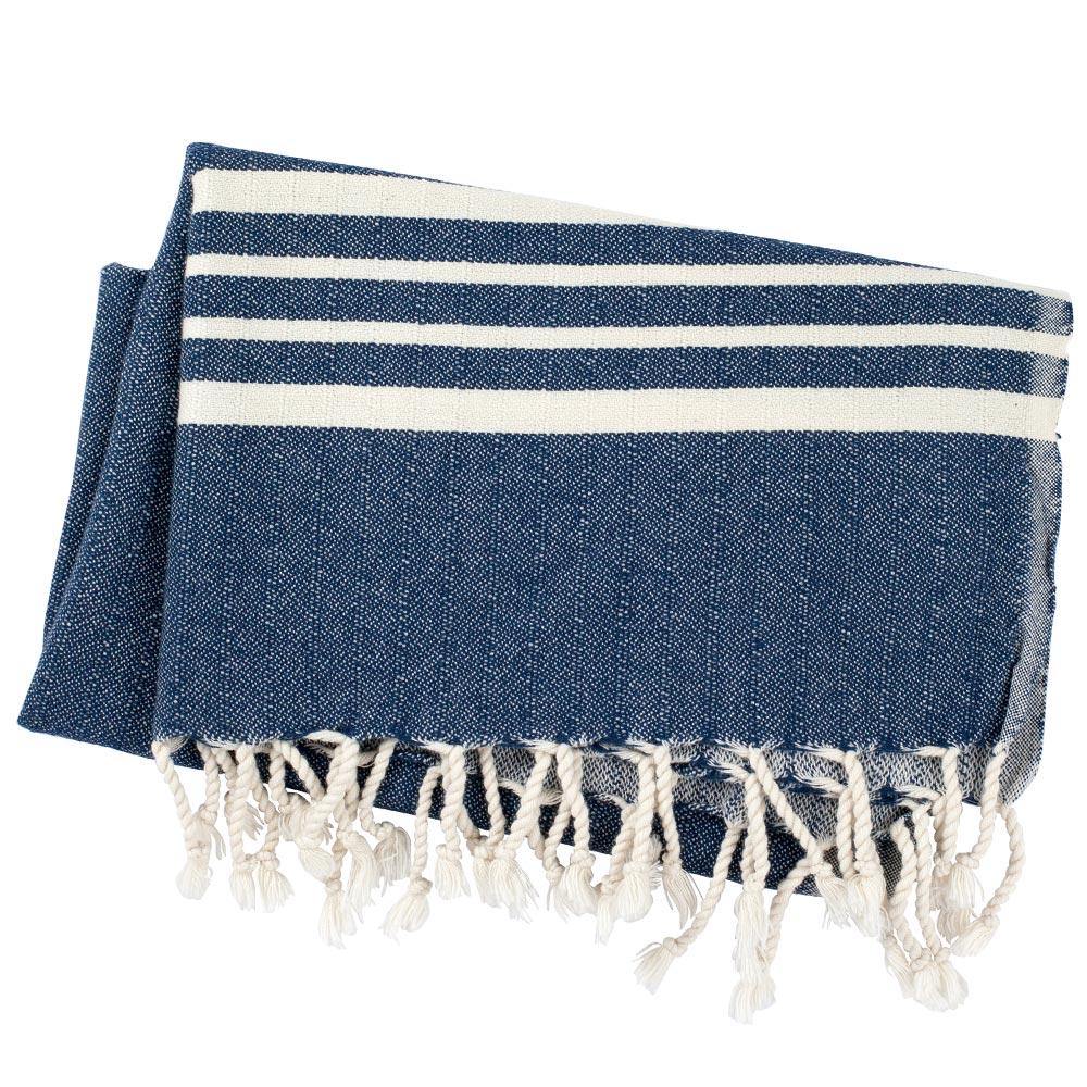 Peskir Leyla grey-blue - hand-woven and pre-washed / Hamam cloth XS - Hamamista