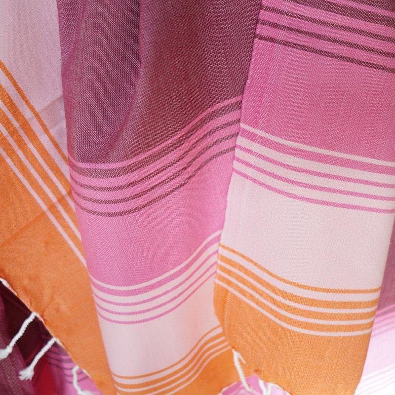 Hamamtuch Kim - pink mit orange - Hamamista