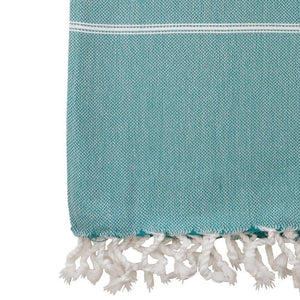 Hamam towel extra long Ellen handwoven - petrol - Hamamista