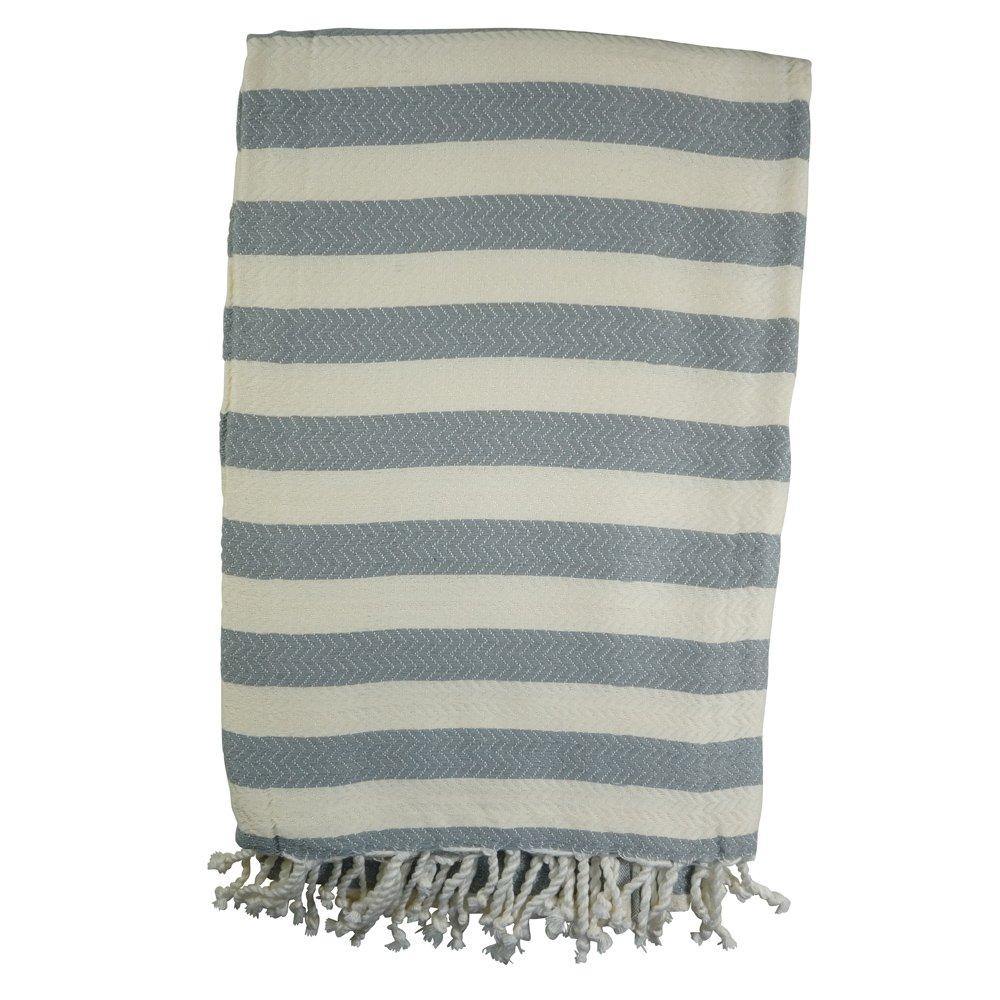 Hamamtuch Joanna grau - handgewebt - SALE - Hamamista