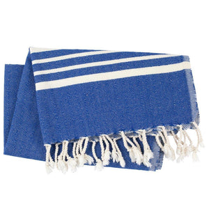 Peskir Leyla royal blue - handwoven and pre-washed / Hamam cloth XS - Hamamista