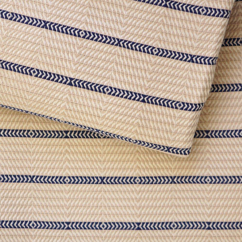 Hamamtuch Ada creme-weiß-blau - Hamamista