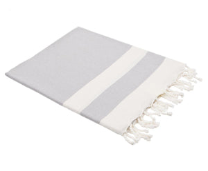Hamamtuch Juliet grau - handgewebt - SALE - Hamamista