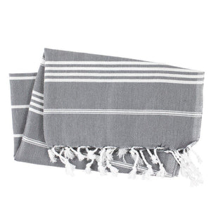 Peskir Ellen grey - handwoven / hammam towel XS