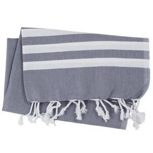 Peskir Mavi grey - handwoven / Hamam cloth XS - Hamamista