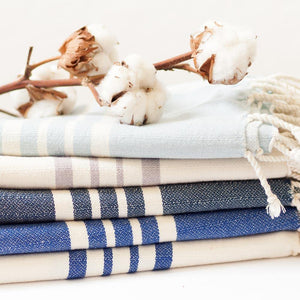 Peskir Leyla ice blue - handwoven and pre-washed / Hamam cloth XS - Hamamista