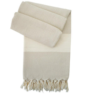 Hamamtuch Charles handgewebt - beige - Hamamista