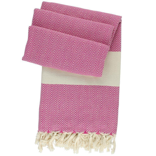 Hamamtuch Charles pink / fuchsia - handgewebt - Hamamista