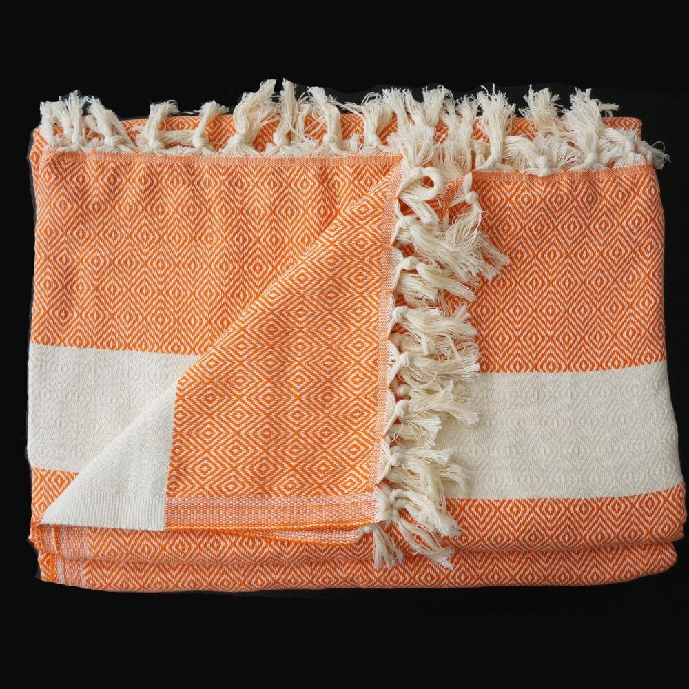 Hamamdecke / Plaid Charlotte orange