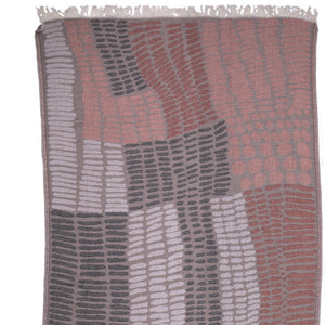 Hamam towel organic grey-coral 100 % organic cotton