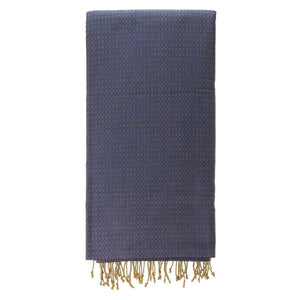 Hamamtuch Bio-Baumwolle Sand imperialblau