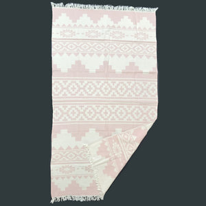 Jackie Aztec Pattern Hamam Towel Rosé