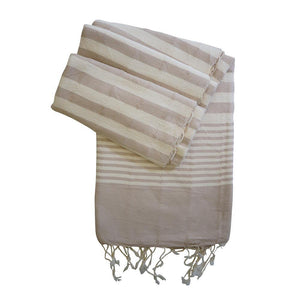 Hamam Towel Bella hand-woven and pre-washed - beige