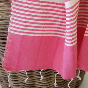 Hamam Towel Bella hand-woven and pre-washed - pink