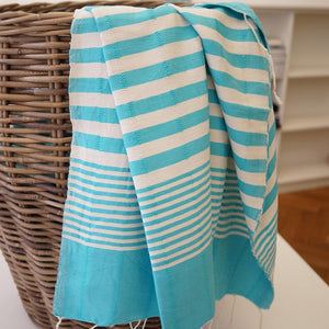 Hamam Towel Bella hand-woven and pre-washed - turquoise