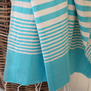 Hamam Towel Bella hand-woven and pre-washed - turquoise