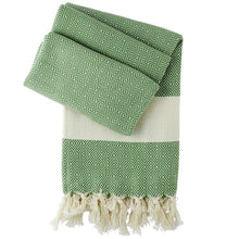 Download the image in the gallery viewer, Hamam cloth Charlotte fir green - handwoven